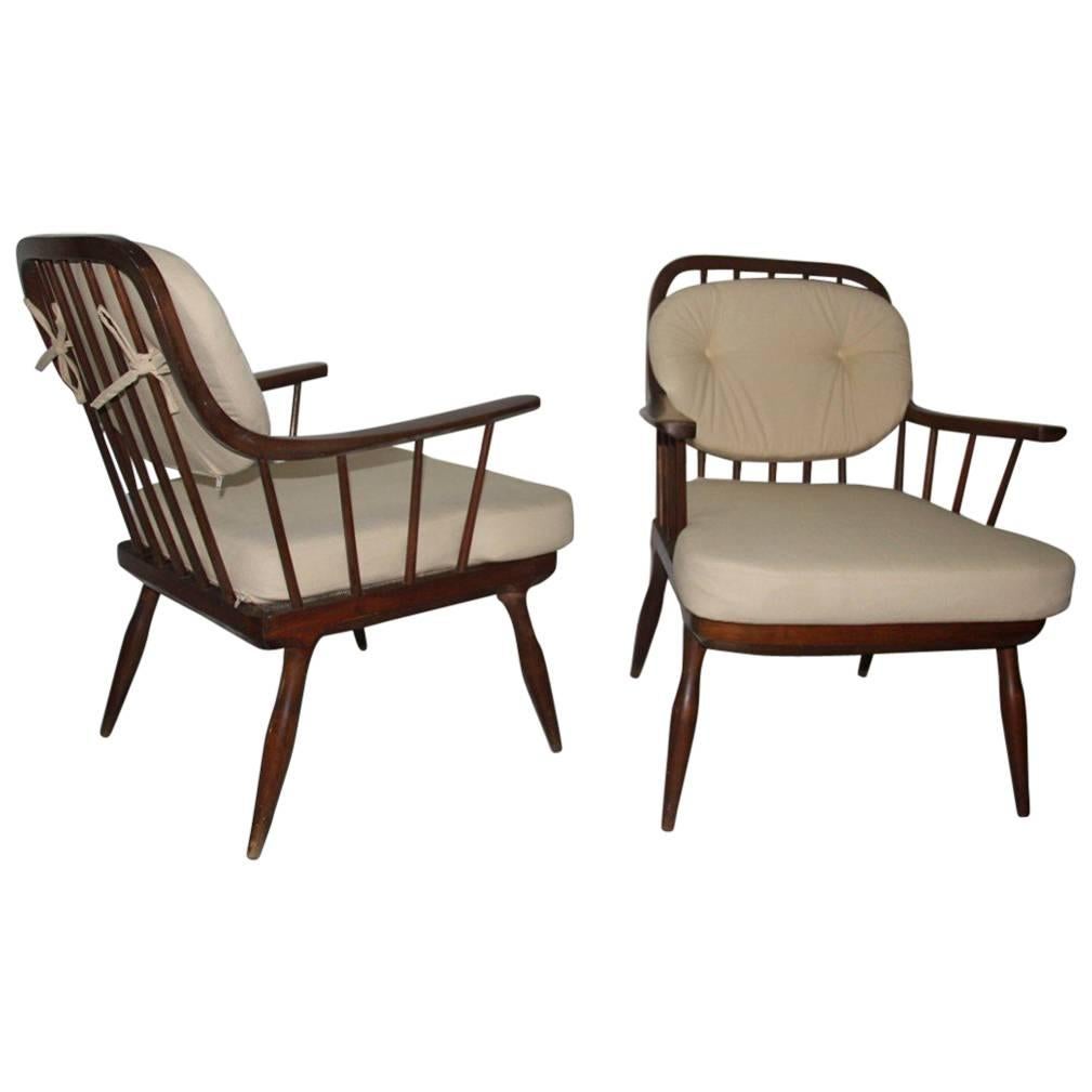 Pair of Armchairs Italian Design Camea Name, 1960s