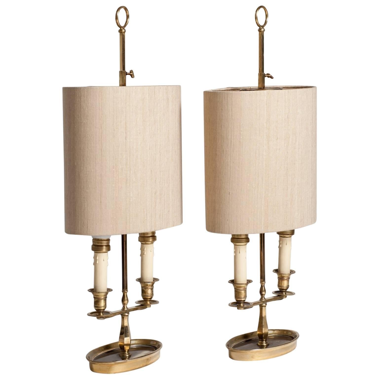 20th Century Pair Bouillotte Lamps