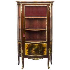 Antique French Vernis Martin Mahogany Display Cabinet, circa 1880 12