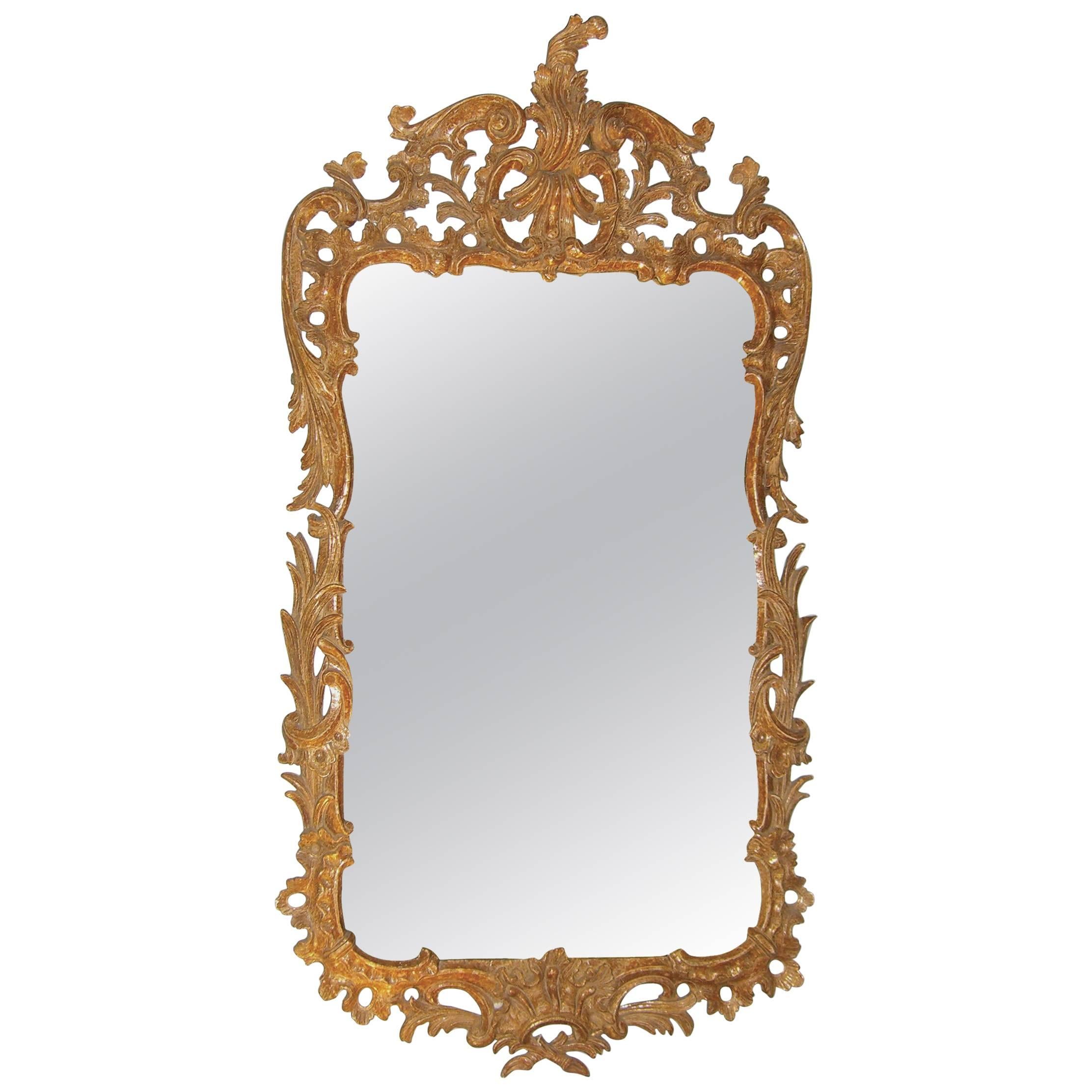 Mid-18th Century Chippendale Period Giltwood Mirror
