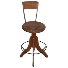 Rotating Stool 1950s Minimalist Design