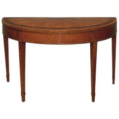 Late 18th Century Sheraton Period Large Satinwood Card Table