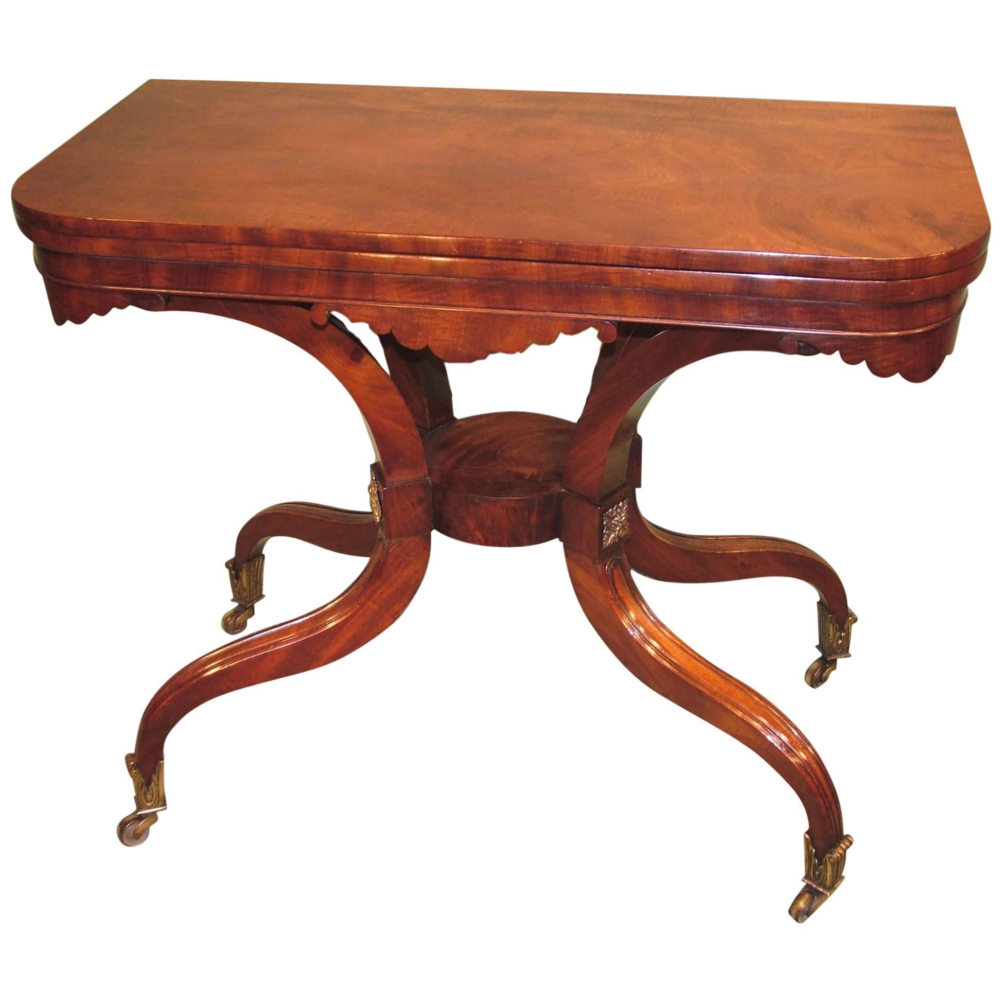 Regency Mahogany Tea Table For Sale at 1stDibs