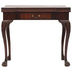 18th Century Mahogany Triple Tier Card Table 6
