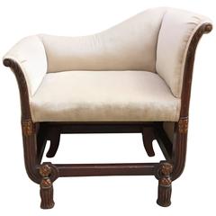 1930s Hollywood Regency Slipper Chair 3