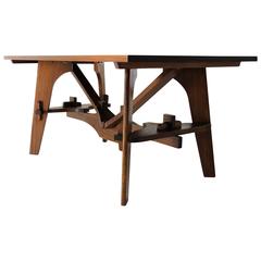 Exceptional Teak Wood Dining Table or Console Table, 1950s 12