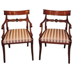 Matched Pair of Early 19th Century Mahogany Armchairs 11