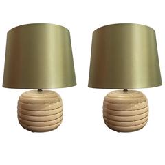 Pair of Italian Table Lamps in the Style of Tommaso Barbi, circa 1960 10