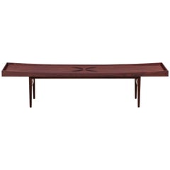 1950s Brown Wooden Coffee Table by Kipp Stewart