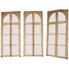 Used Four Pairs of Original 19th Cent Oak Door Windows from a French Palace