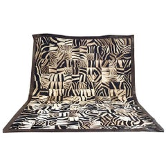 Einzigartiger Zebrafell-Mosaik-Teppich