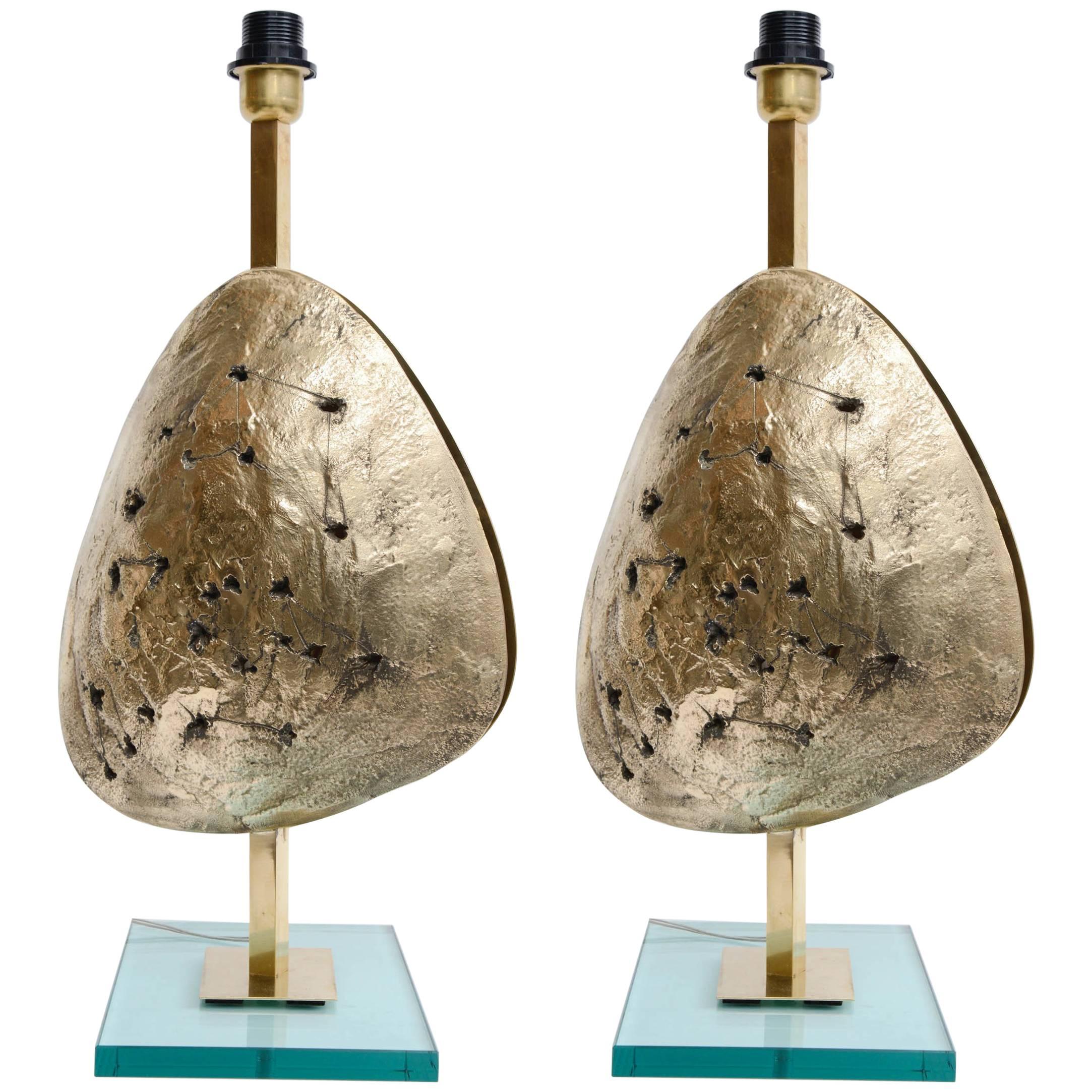 Gorgeous Pair of Lamps in Bronze