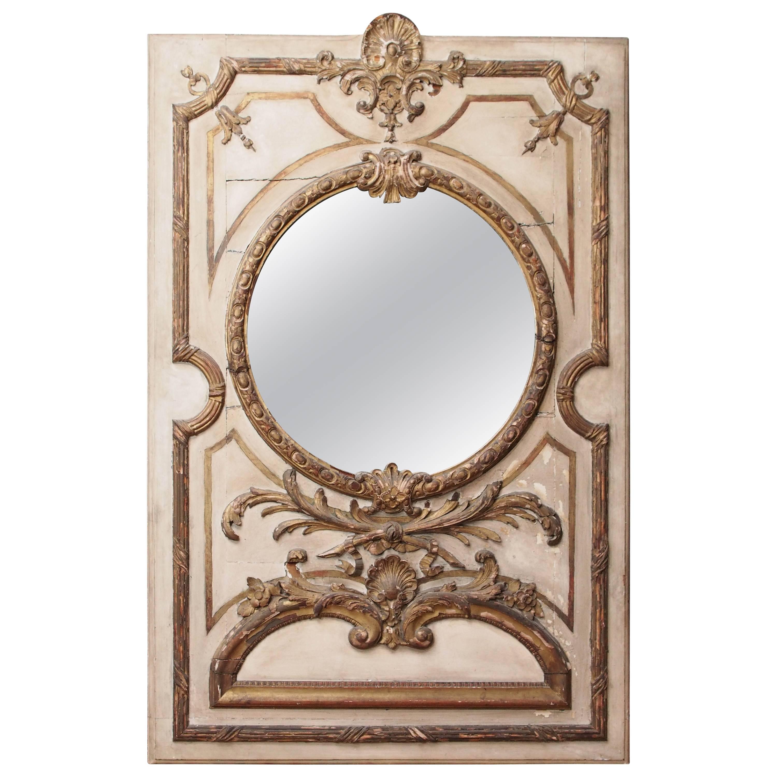 Carved Trumeau Mirror