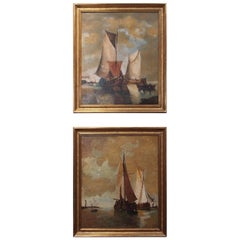 Pair of Seascape Oil Paintings
