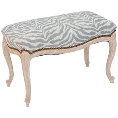 Louis XV Bench with Pickled Wood Finish 1