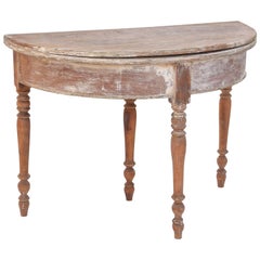 Antique Bleached Walnut, 19th Century, French, Games Table