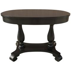 Empire Ebonized Mahogany Oval Center Table