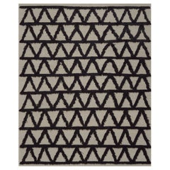 Auffälliger handgewebter türkischer Zigzag-Teppich im Vintage-Stil