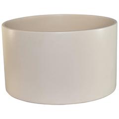 Oversized Matte Cream Gainey Style Ceramic or Pottery Planter