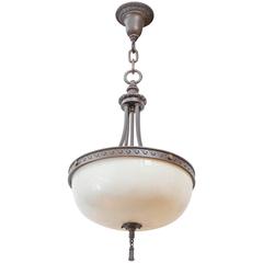 Hanging Chandelier/Pendant Steuben Calcite Art Glass