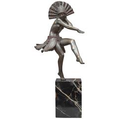 Art Deco Bronze Dancer, French, Artist Signed 10