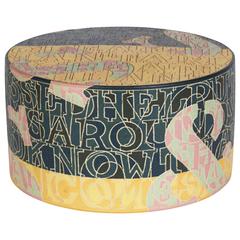 Sculptural Stoneware Object with Incised Letters by Bo Kristiansen, Denmark