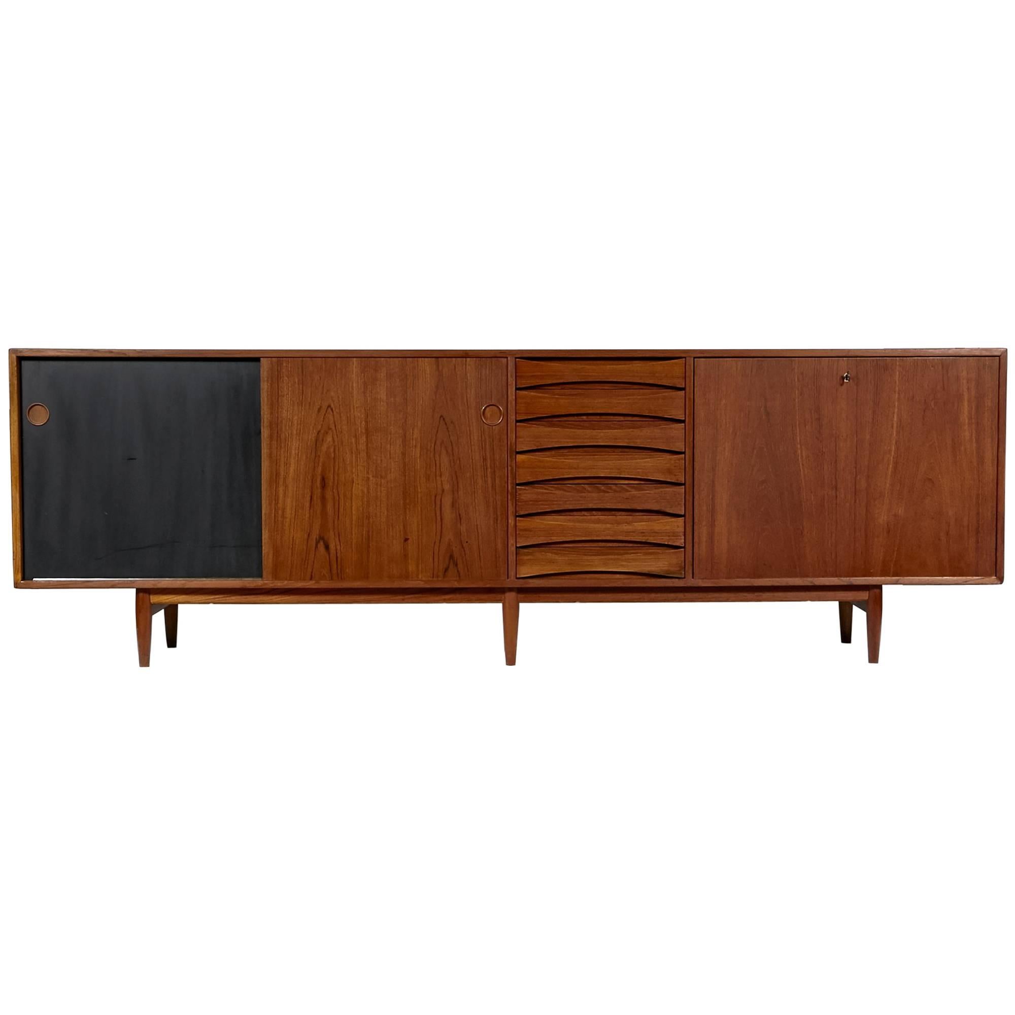 Arne Vodder Teak Sideboard with Reversible Doors for Sibast Mobler