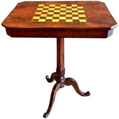 Period English Regency Inlaid Chess Table, circa 1820