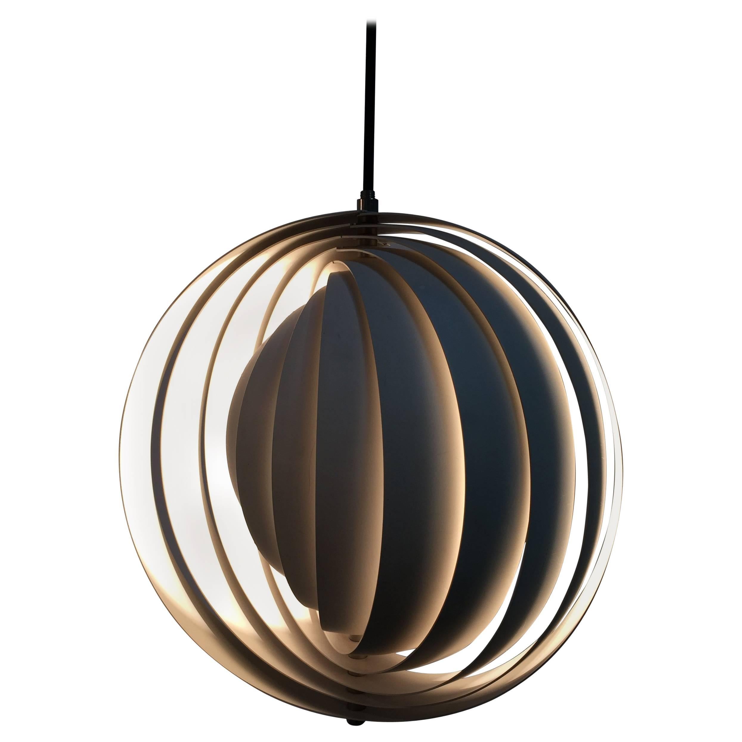 1960s Danish Original Mid-Century Moonlight Pendant by Verner Panton For Sale