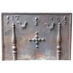 18th Century French 'Pillars with Decoration" Fireback