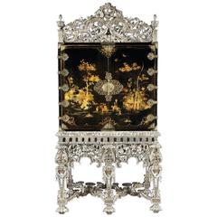 William and Mary Japanned Cabinet on Stand 6