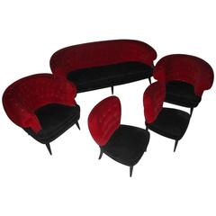 Elegant Living Room Sets Attributed to Guglielmo Ulrich, 1940s 12