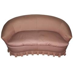 Elegant Mid-Century Italian Sofa Curved Design 2