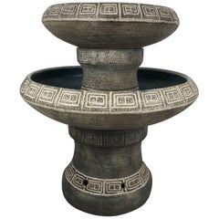 Monumental Four-Piece Studio Pottery Fountain, Manner of Raymor, Italy
