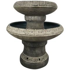 Monumental Four-Piece Studio Pottery Fountain, Manner of Raymor, Italy