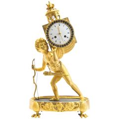 Bronze Empire Mantle Clock 'Magic Lantern'