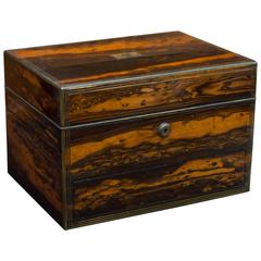 Mid-19th Century English Calamander Wood Gentleman's Dressing Box