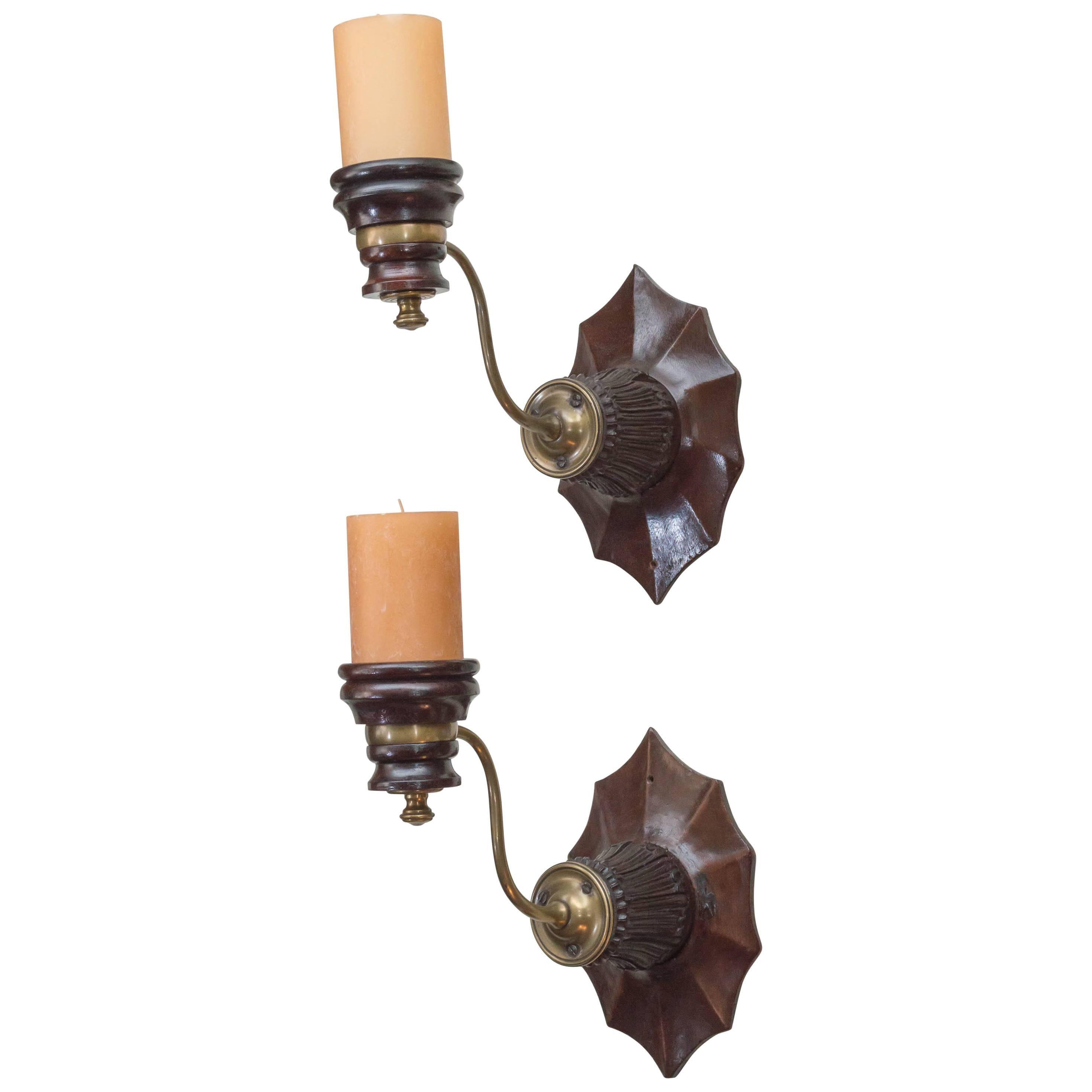Pair of 19th Century Anglo Indian Wall Sconces / Candleholders, circa 1860-1880