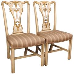 20th Century Pair of Lacquered Italian Chairs 10