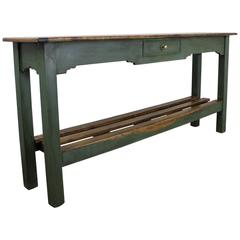 Green Painted English Baker's Server, from Antique Wood
