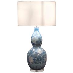 Marbro Blue Chrysanthemum Table Lamp