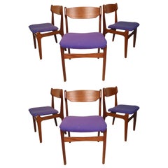 Set of Six Erik Buch Style Dining Chairs