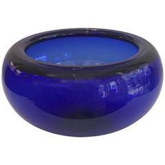 Per Lutken Holmegaard for Royal Copenhagen Blue Glass Bowl