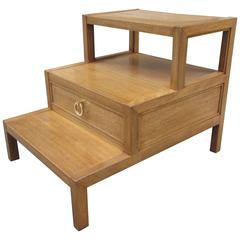 John Widdicomb for Widdicomb Stepped Side Table with Drawer in Honey Mahogany 2