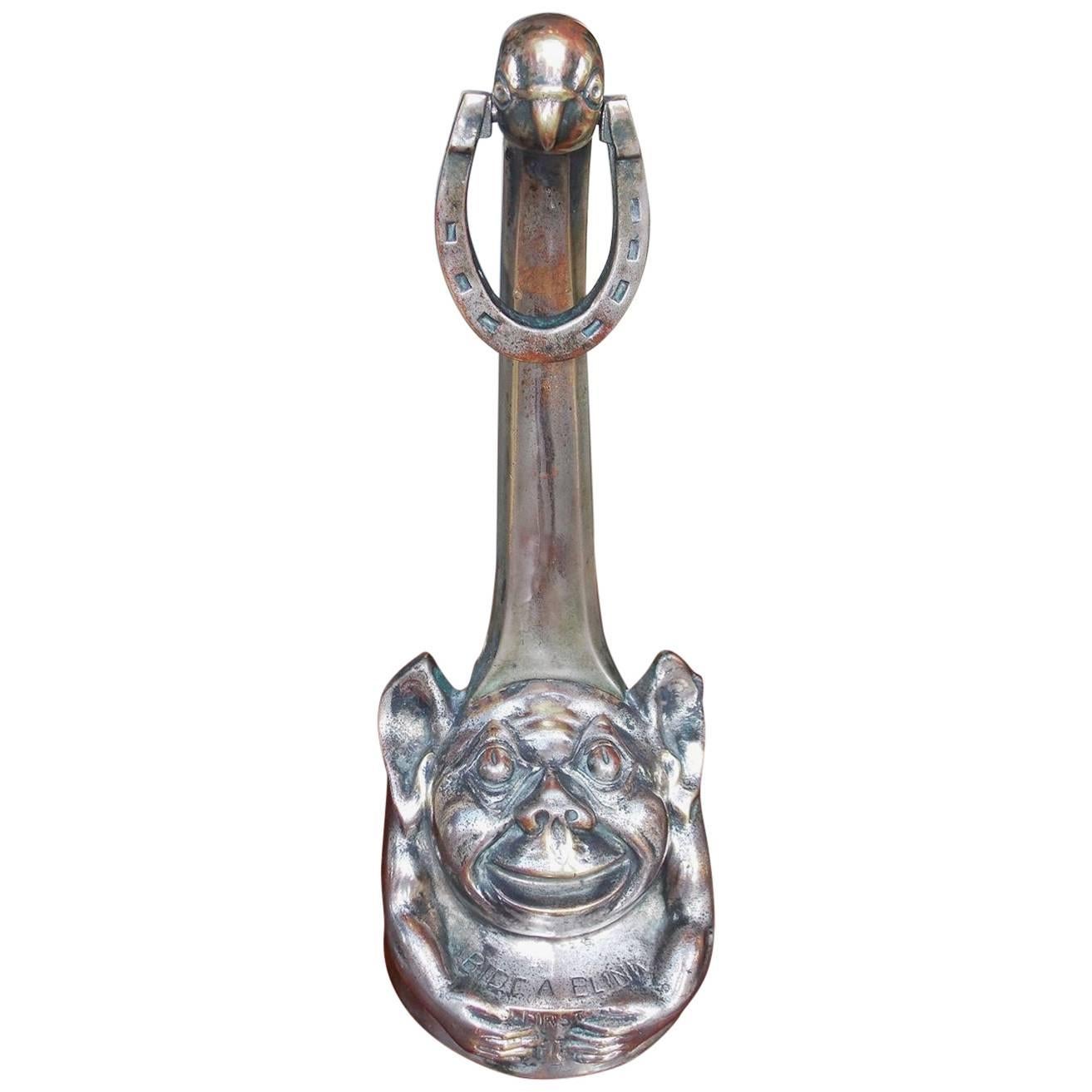Scottish Brass and Nickel Silver Horse Hobble, Bide A Blink, Circa 1830