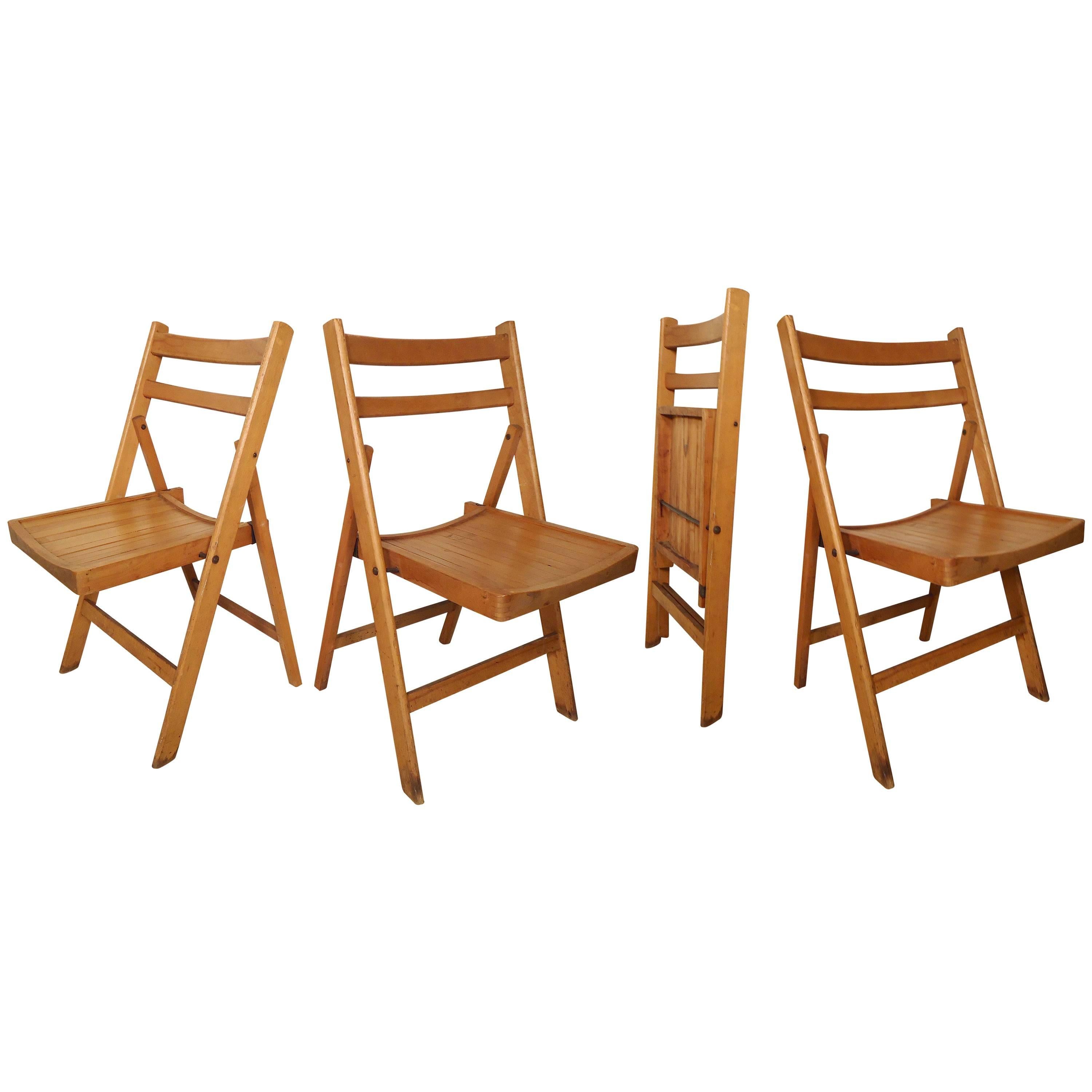Set of Ten Vintage Folding Chairs