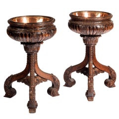 Antique Pair Anglo Indian Jardinieres