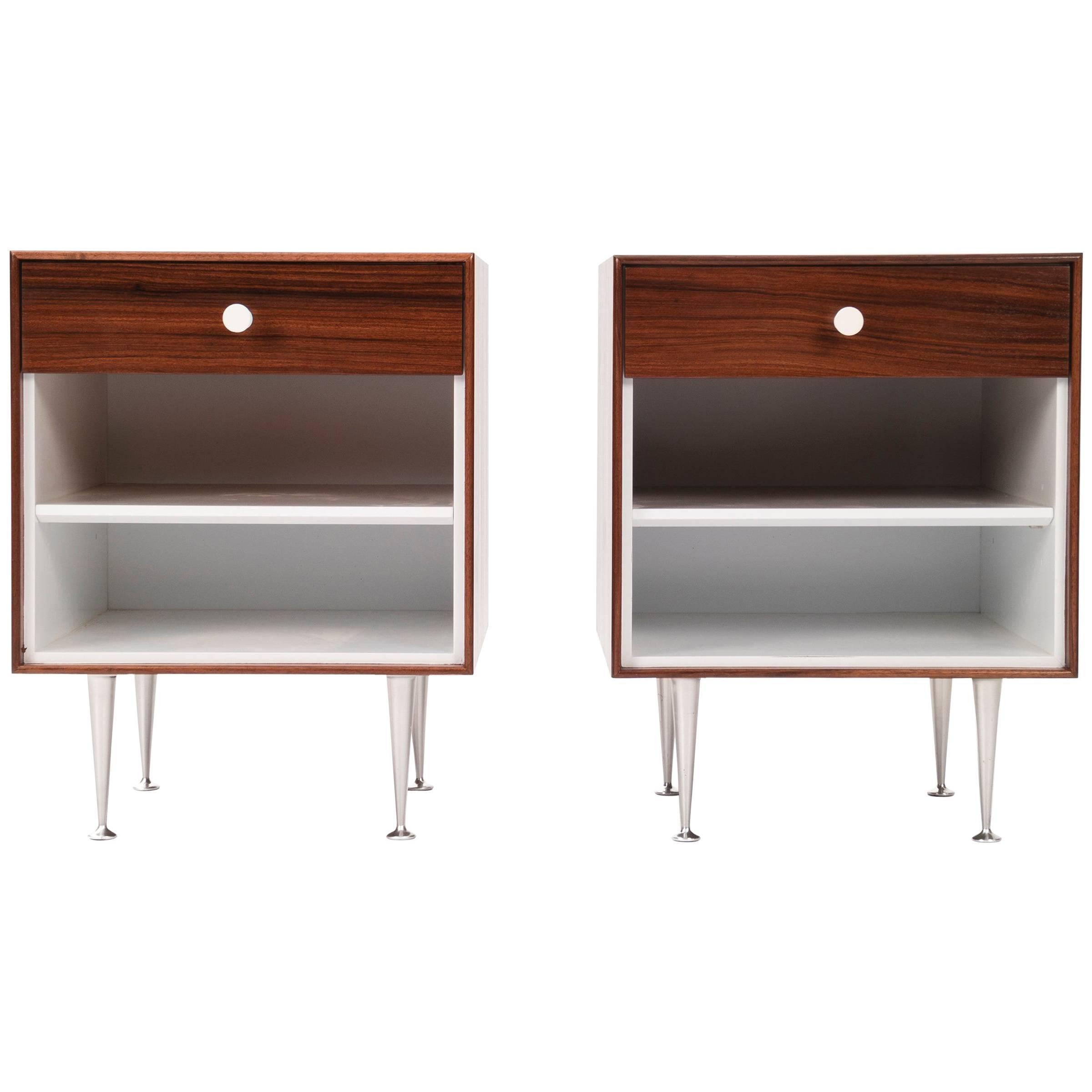 Pair of George Nelson Thin-Edge Nightstands