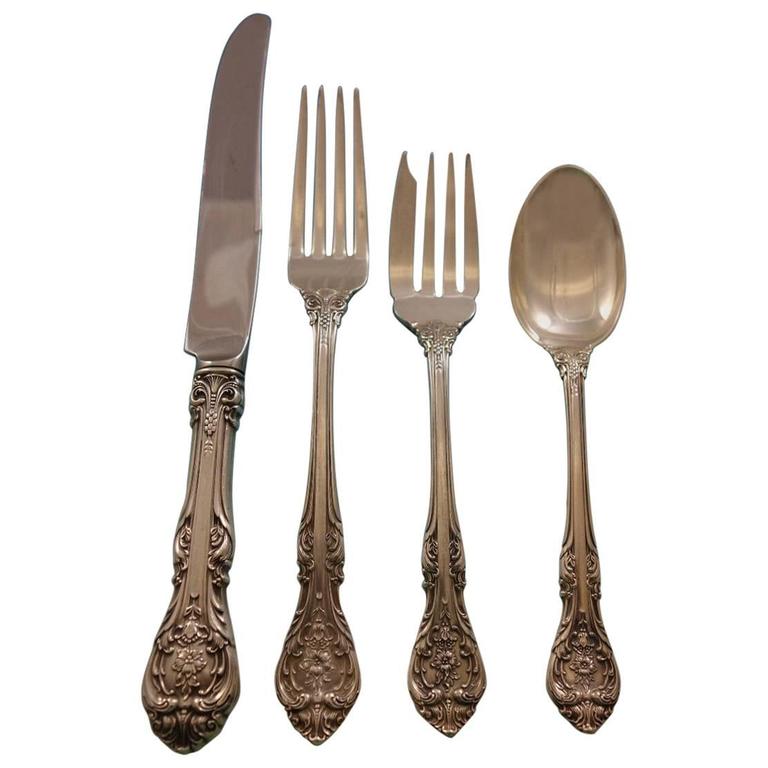 King Edward by Gorham Sterling Silver Flatware Set Service 48 Pieces ... King Edward by Gorham Sterling Silver Flatware Set Service 48 Pieces ...