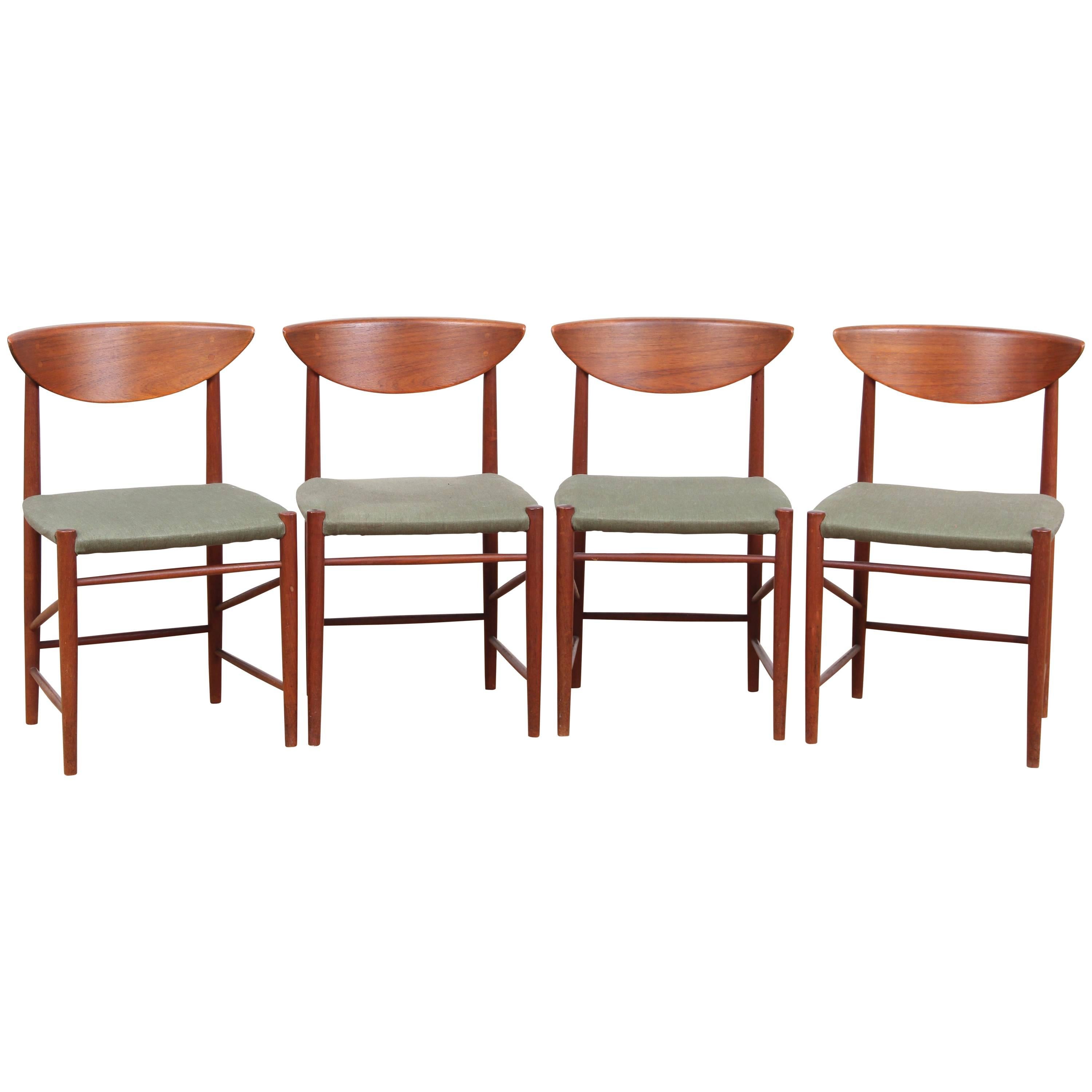 Mid-Century Modern Danish Set of 6 Chairs in Teck Model 316 by Hvidt & Mølgaard 